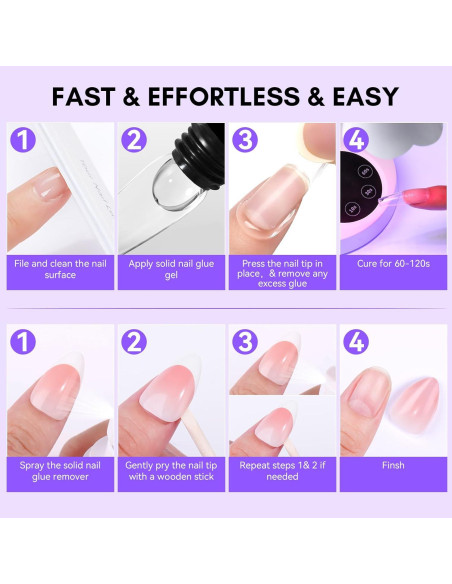 Kit de Pegamento y Removedor de Uñas Makartt 30ml Sólido Fuerte