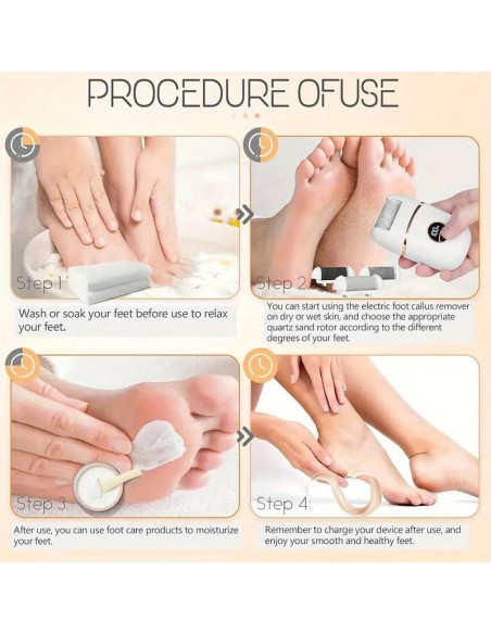 Removedor de Callos Eléctrico Genérico con 3 Cabezas Intercambiables