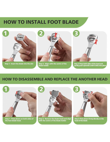 Raspador de Callos BALUCA Acero Inoxidable con 10 Cuchillas