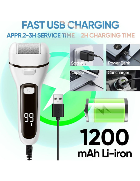 Removedor de Callos Eléctrico ANGLECHAT 18 en 1 Impermeable