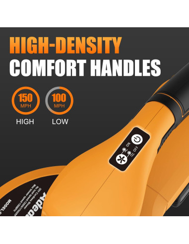Soplador de Hojas Inalámbrico Adedad 20V 150 km/h 2 Baterías