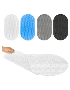 Alfombrilla Ovalada Antideslizante Vive 66x38 cm PVC Transparente