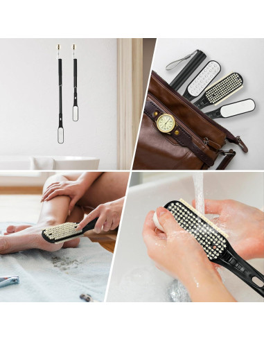 Cepillo y Lima para Pies Gobiteli con Mango Telescópico 47.6-65.8 cm