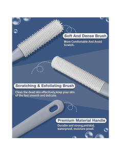 Cepillo Exfoliador de Pies Demarzily con Mango Largo 40 cm 2
