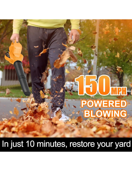 Soplador de Hojas Inalámbrico Adedad 20V 150 km/h 2 Baterías