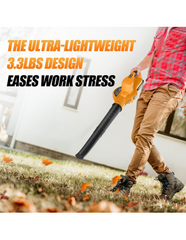 Soplador de Hojas Inalámbrico Adedad 20V 150 km/h 2 Baterías