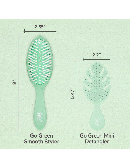 Cepillo Wet Brush Go Green - Tratamiento Aceite de Árbol de Té