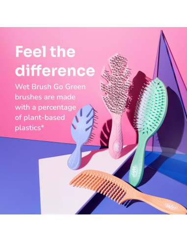 Cepillo Wet Brush Go Green - Tratamiento Aceite de Árbol de Té