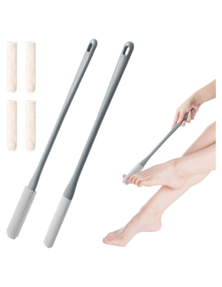 Cepillo Exfoliante para Pies EeYahYong con Mango Largo 39.9 cm