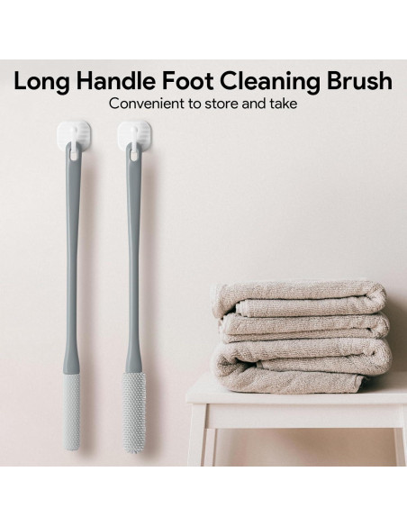 Cepillo Exfoliante para Pies EeYahYong con Mango Largo 39.9 cm