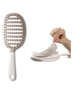 Cepillo Desenredante Autolimpiante Xinqirity Blanco 22.6x8.2cm