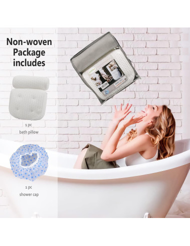 Almohada de Baño AEROiVi de Malla Transpirable 37x32 cm