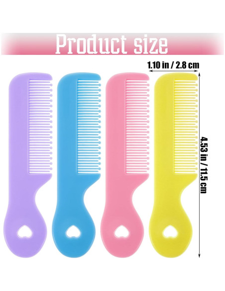 Set de 4 Peines para Bebés Teaaha - Colores Vibrantes