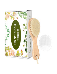 Conjunto de Cepillos para Bebés WXA - Madera y Silicona 2 en 1