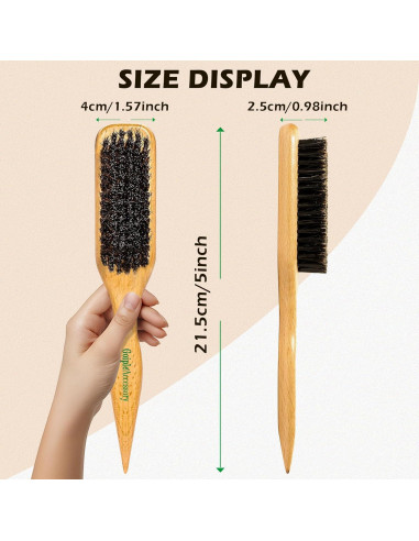 Cepillo de Cerdas de Jabalí Goiple para Alisar Cabello - 2 Piezas