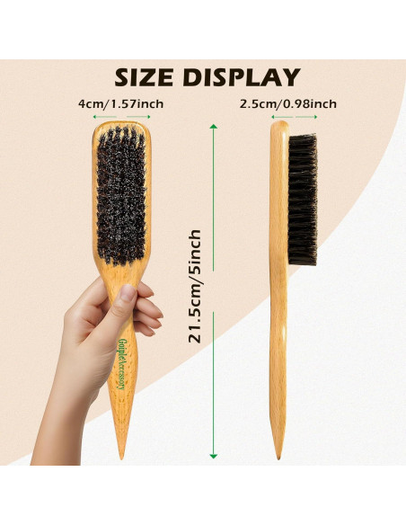 Cepillo de Cerdas de Jabalí Goiple para Alisar Cabello - 2 Piezas