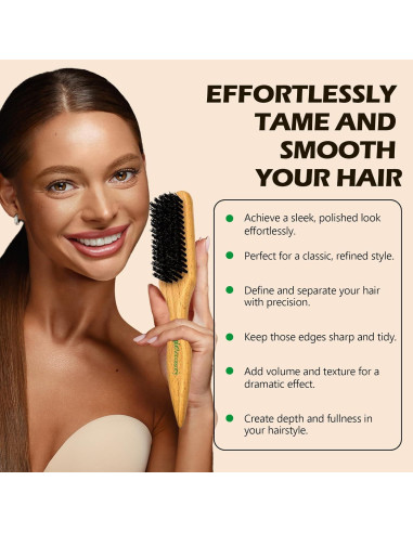 Cepillo de Cerdas de Jabalí Goiple para Alisar Cabello - 2 Piezas