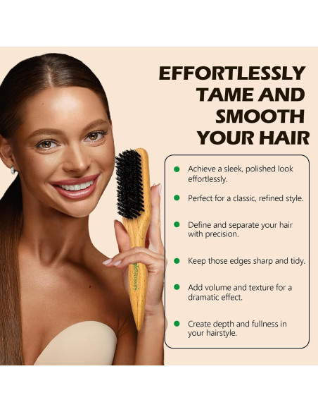 Cepillo de Cerdas de Jabalí Goiple para Alisar Cabello - 2 Piezas