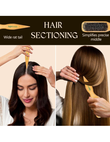 Cepillo de Cerdas de Jabalí Goiple para Alisar Cabello - 2 Piezas