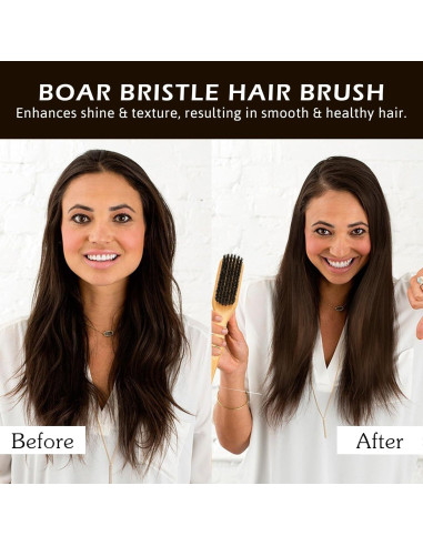 Cepillo de Cerdas de Jabalí Goiple para Alisar Cabello - 2 Piezas