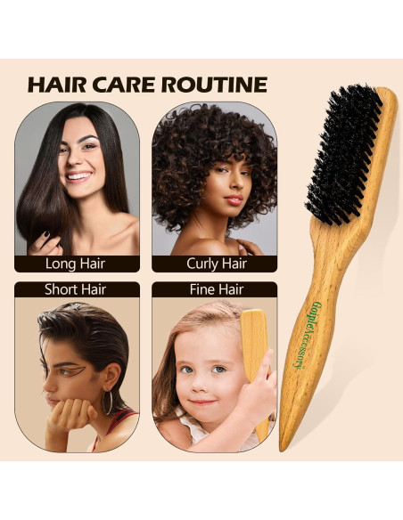 Cepillo de Cerdas de Jabalí Goiple para Alisar Cabello - 2 Piezas