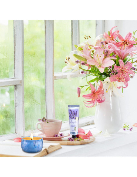 Cesta de Regalo para Mujeres KIYTARBOO con Velas y Loción