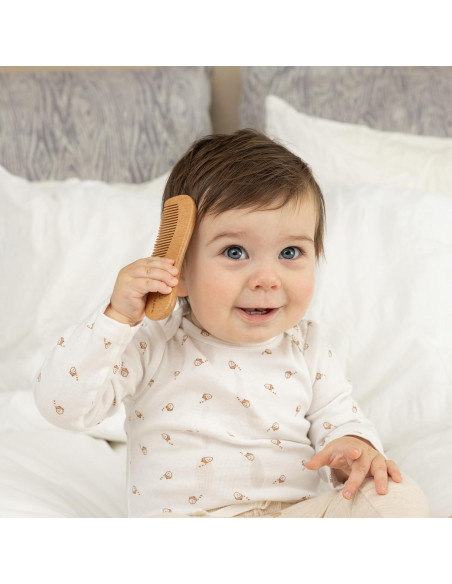 Juego de Cepillos para Bebé Natural Boho - Madera y Cerdas Suaves