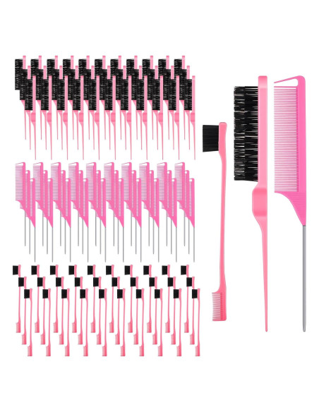 Juego de Estilizado de Cabello Youyole 90 Piezas Rosa
