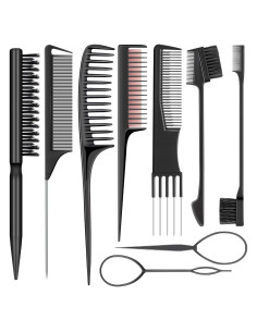 Set de Peines Profesional SALON SILK 9 Piezas para Estilizado