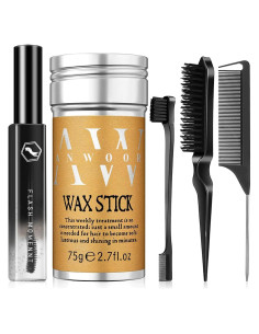 Barra de Cera para Cabello AnWoor + Cepillo Suave 3 en 1