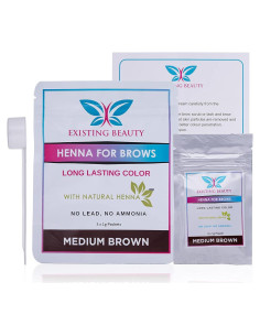 Tinte de Cejas de Henna Marrón Medio Existing Beauty 3x1g