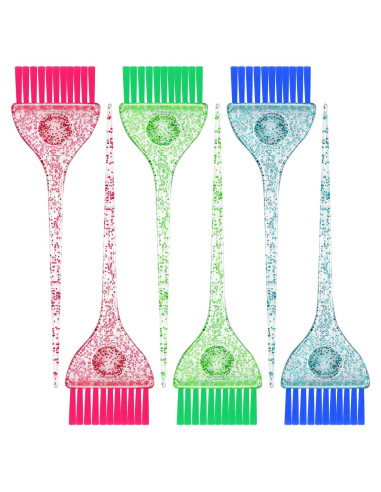 6 Cepillos de Tinte para Cabello Patelai Multicolor Suaves