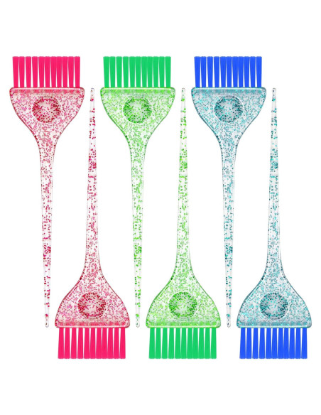 6 Cepillos de Tinte para Cabello Patelai Multicolor Suaves