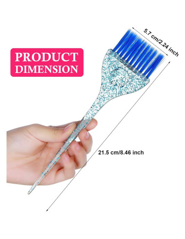 6 Cepillos de Tinte para Cabello Patelai Multicolor Suaves