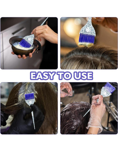 Juego de 6 Pinceles para Tinte de Cabello Abeillo - 3 Colores