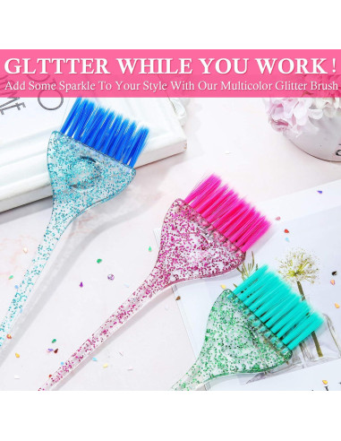 6 Cepillos de Tinte para Cabello Patelai Multicolor Suaves