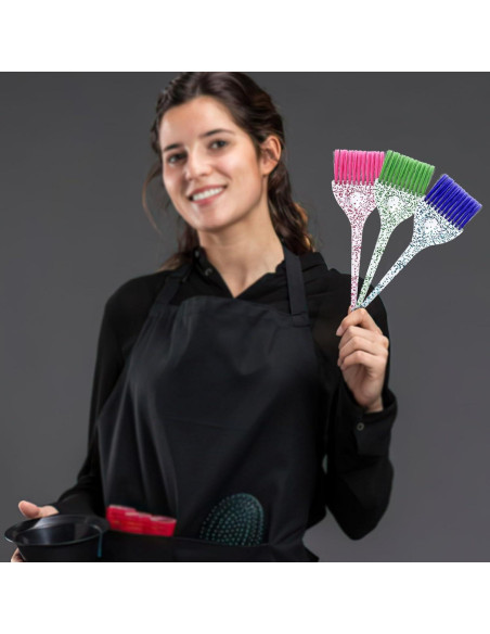 Juego de 6 Pinceles para Tinte de Cabello Abeillo - 3 Colores