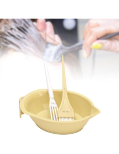 Juego de Tinte para Cabello Genérico 3 Piezas Amarillo 2