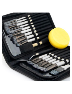 Kit de Pinceles de Pintura Transon 16 Piezas con Estuche