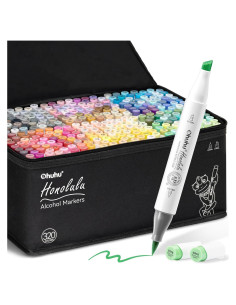 Set de Marcadores de Alcohol Ohuhu 320 Colores Doble Punta