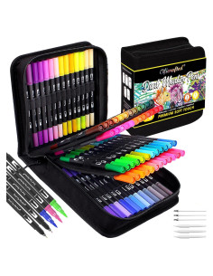 Set de 76 Marcadores Doble Punta Oficrafted - Multicolor