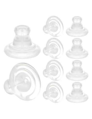 10 Respaldo de Aretes de Silicona Transparente Bremorou