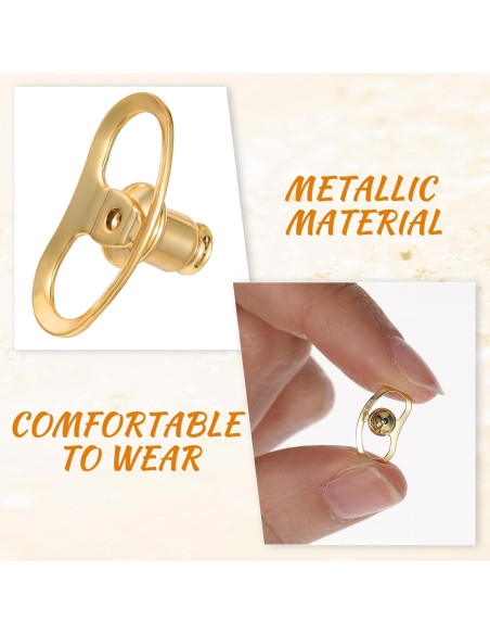 Soportes para Pendientes Mabor 8 Pcs Oro Blanco y Oro