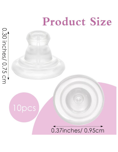 10 Respaldo de Aretes de Silicona Transparente Bremorou
