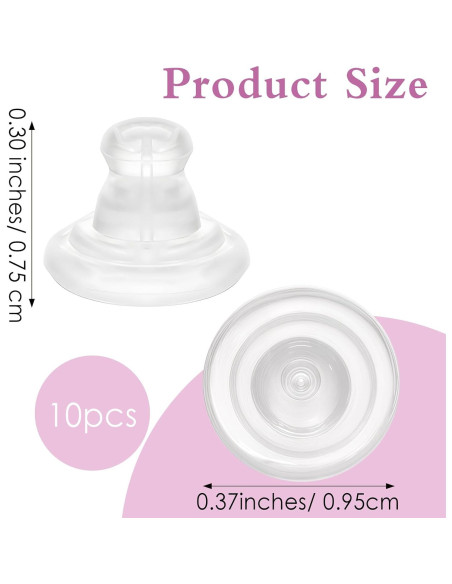 10 Respaldo de Aretes de Silicona Transparente Bremorou