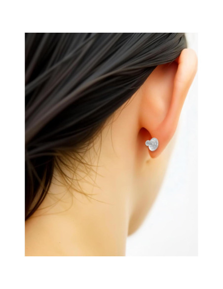 10 Respaldo de Aretes de Silicona Transparente Bremorou