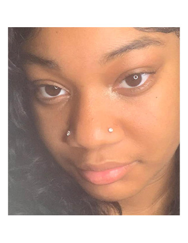 Falsos Studs de Nariz MODRSA - 12 Piezas 3/4/5mm Plata