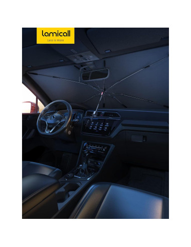 Lamicall Parasol de Coche 5 Capas UV 38x80 cm Aislamiento