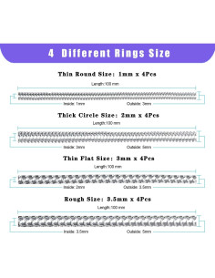 Ajustador de Tamaño de Anillo JRONGHE - 16 Piezas, Silicona Transparente 2