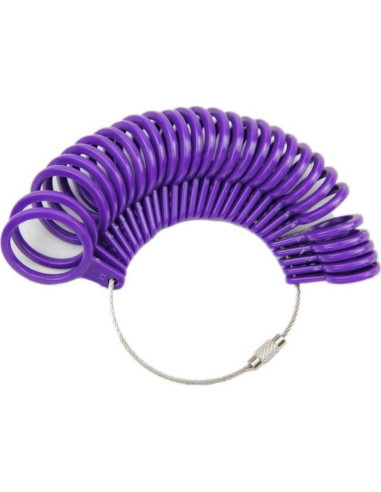 Kit de Medición de Dedos para Anillos AKOK Morado 27 Gauge